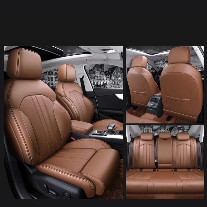 Custom Made for Car Seat Cover for 5 Seaters Luxury High Quality Nappa Leather Seat Kits for Audi A4 A6 A3 Q5 Q7 TT A7 Q3