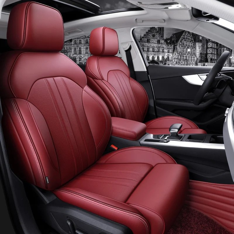 Custom Made for Car Seat Cover for 5 Seaters Luxury High Quality Nappa Leather Seat Kits for Audi A4 A6 A3 Q5 Q7 TT A7 Q3