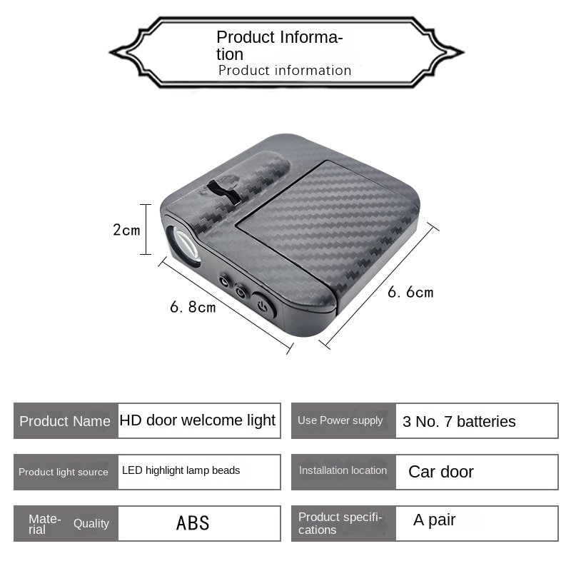 FYX car door logo light Wireless Courtesy Car Door Projector LED Shadow Lights Lamp Car Accessories Universal vehicle models