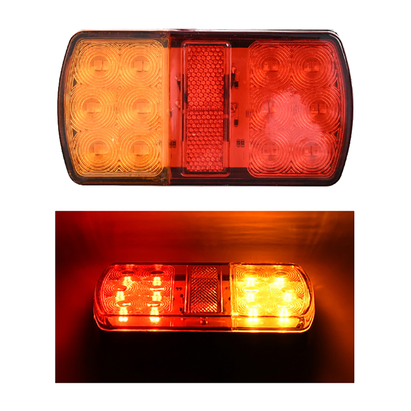 Truck Accessory Additional Lighting 12V24VLED Truck Side Tail Lights Safety Driving Signal Warning Lights Yellow and Red 12V YMD