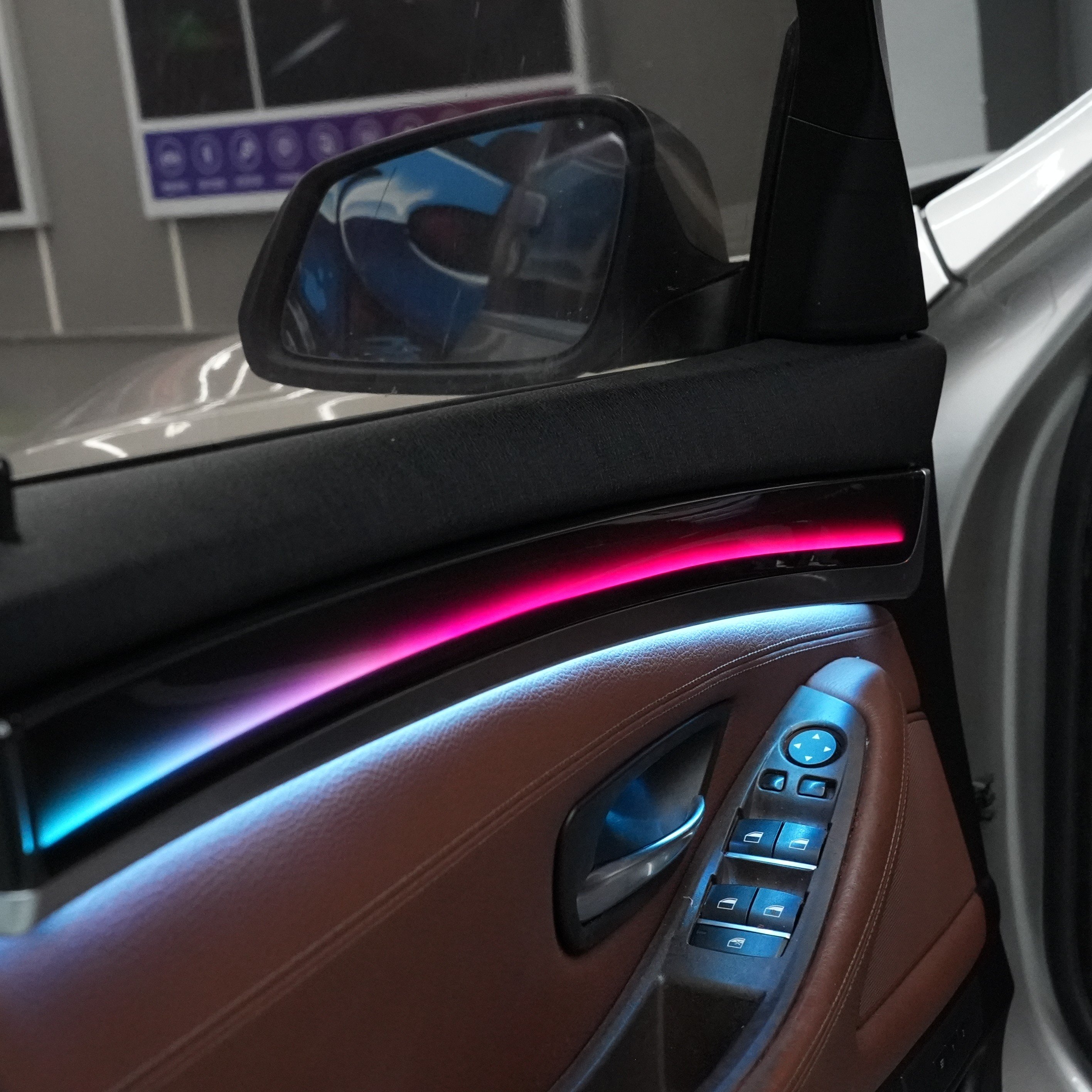 Car Ambient Light with Mobile Control for Multiple Colors New Car Interior Lighting Accessories Suitable for 16-20 BMW 1 Serie