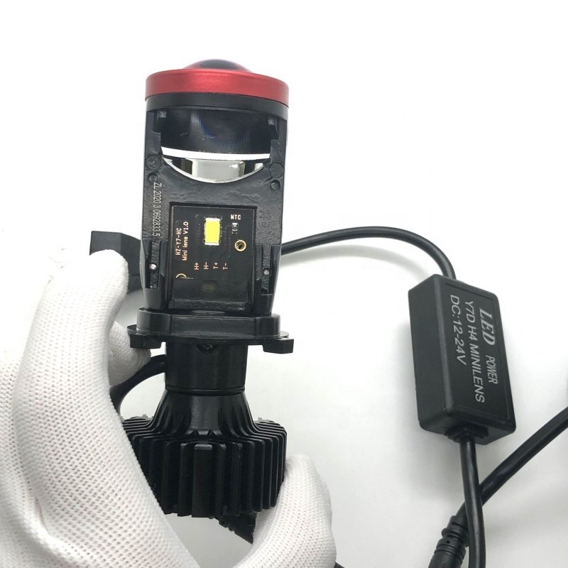 Y7D H4 45W 9600LM 6000K LED Projector Headlamps with Lens 12v Mini projector for Car and Motorcycle