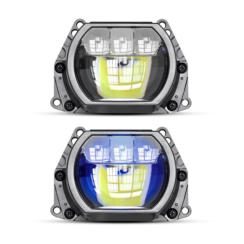 New product S600 90W high power led headlights 3.0inch three laser bi led projectors lens car led lights car accessories 2024