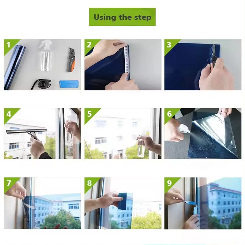 Solar Film For Building Windows Exterior Building Window Home House Film One-Way Perspective Building Insulation Film
