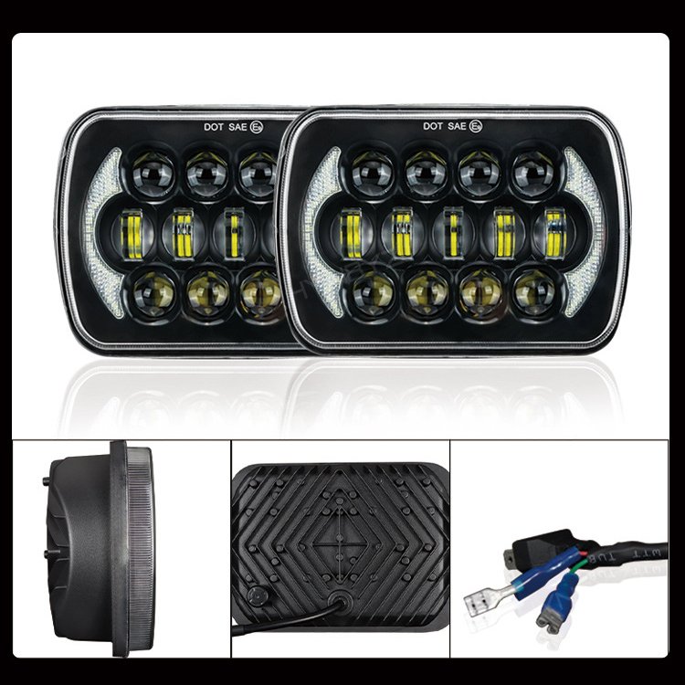 Great Power 7inch Headlight Truck 5x7 Led Headlight Square High Low Beam Headlight 7inch Led lamp For Motorcycle