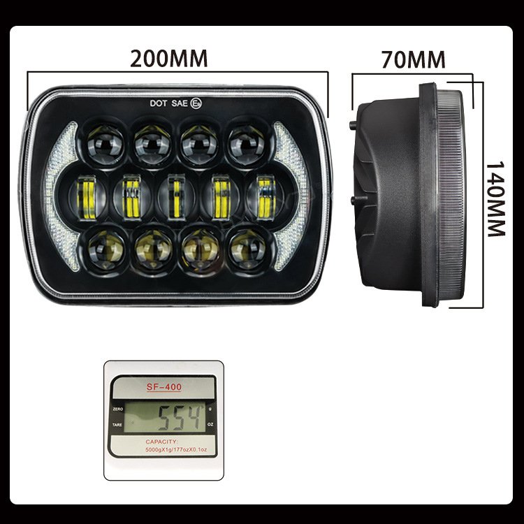 Great Power 7inch Headlight Truck 5x7 Led Headlight Square High Low Beam Headlight 7inch Led lamp For Motorcycle