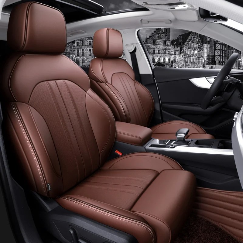 Custom Made for Car Seat Cover for 5 Seats Luxury Genuine Leather Middle Part Original Fit for Audi A4 A6 A3 Q5 Q7 TT A7 Q3