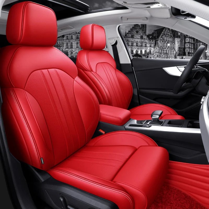 Custom Made for Car Seat Cover for 5 Seats Luxury Genuine Leather Middle Part Original Fit for Audi A4 A6 A3 Q5 Q7 TT A7 Q3