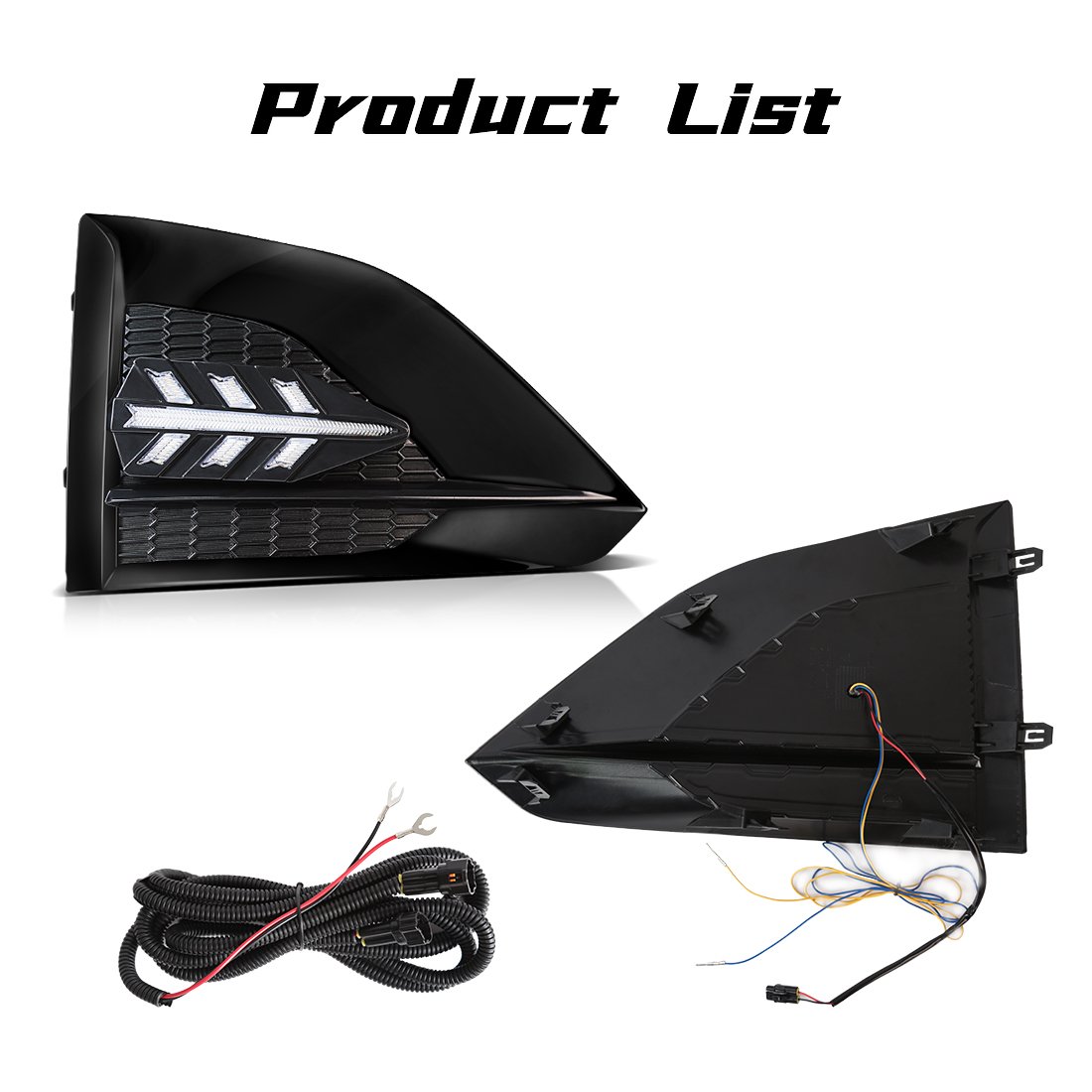 Auto White Amber Blue 12V LED Fog Light For Nissan Altima Teana 2024 2025 Led DRL Daytime Running Light Turn Signal Fog Lamp