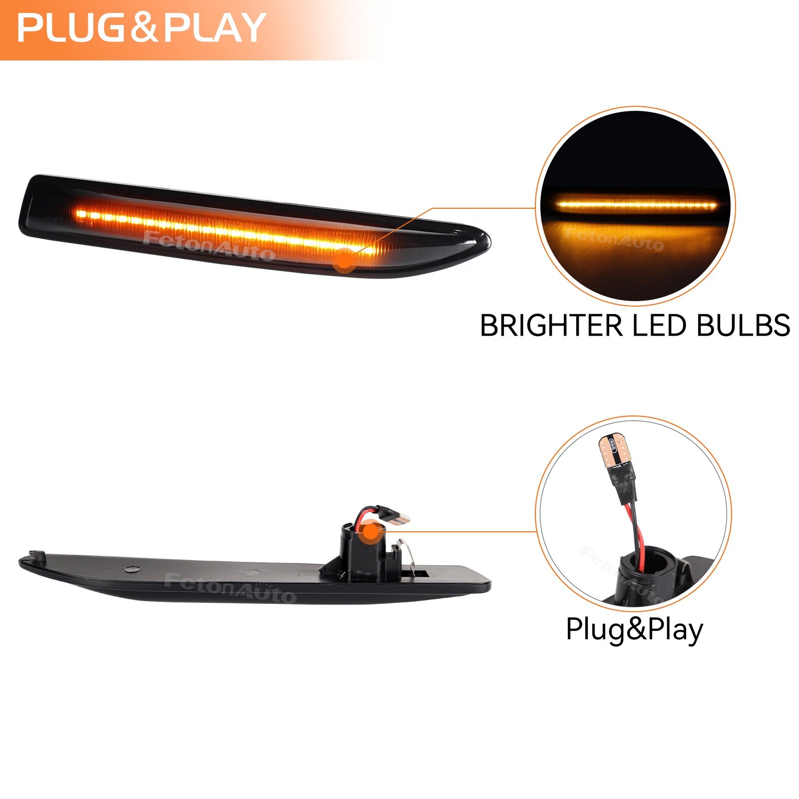 Wholesales Sequential LED Side Marker signal Lights for Ford Mondeo Mk4 Hatchback Saloon Estate 07-15 blinker indicator lamps