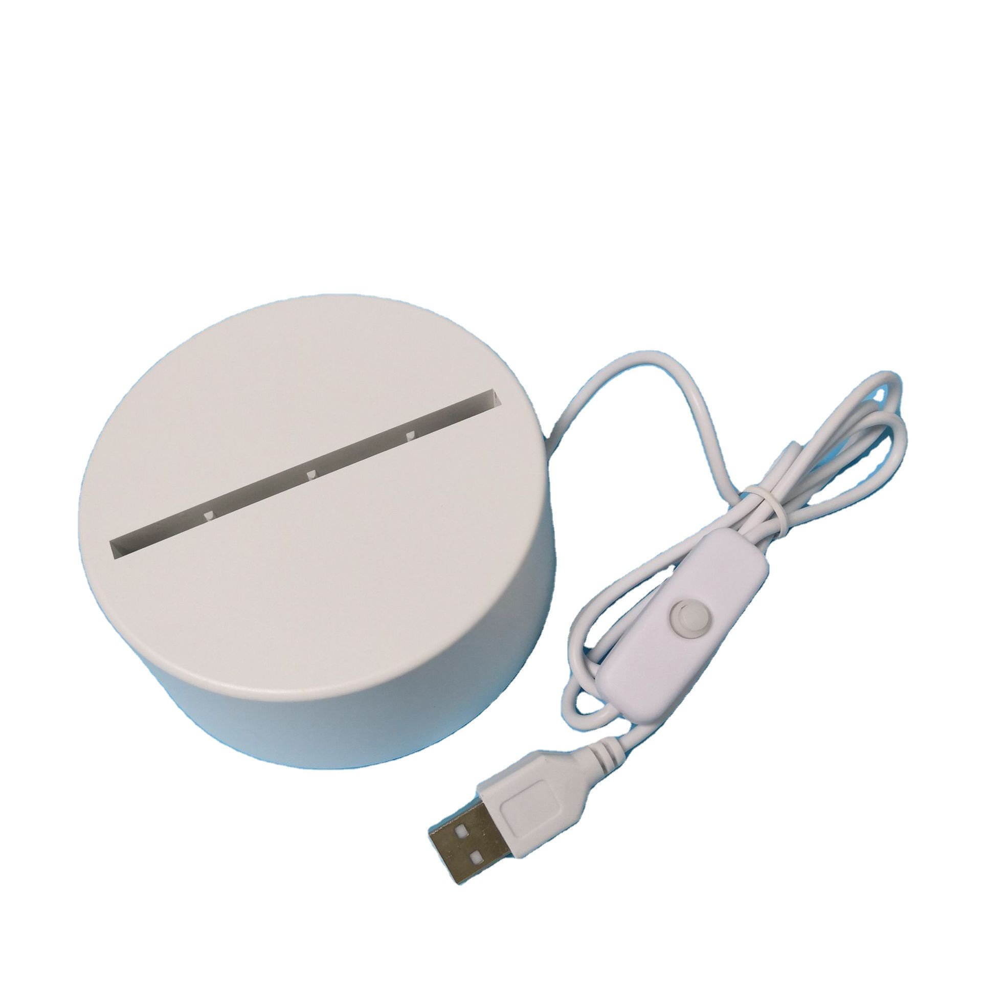 Desk Touch Table Lamp Round RGB LED 3D Illusion Night Light For Children Acrylic Base Decorative Lighting