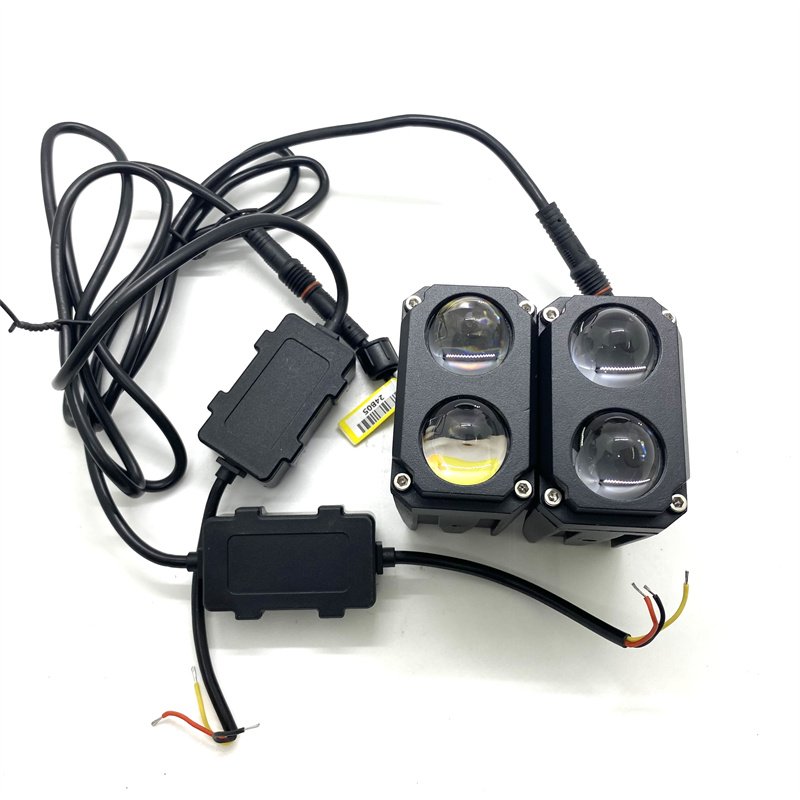 Super Bright LED Work Light 12V/24V White Yellow Dual Color Auxillery LED Spotlight for Motorcycle Truck Car