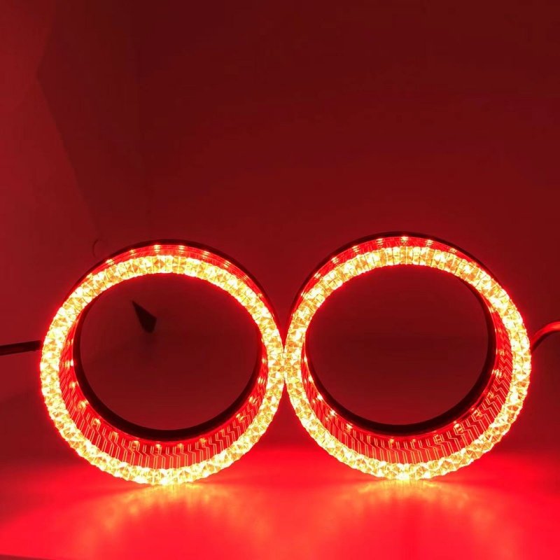 New Design LED Angel Eyes Projector Lens Headlight Cover 3.0 Inch DRL Auto Light Shrouds Magical Colors