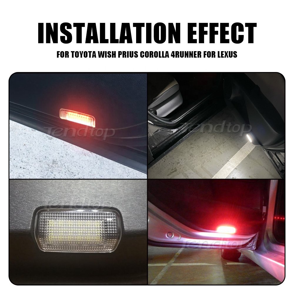Auto parts LED Door Courtesy Lights For Toyota Corolla 4Runner Highlander Land Cruiser Camry Prado Prius Sienna LEXUS Door lamp