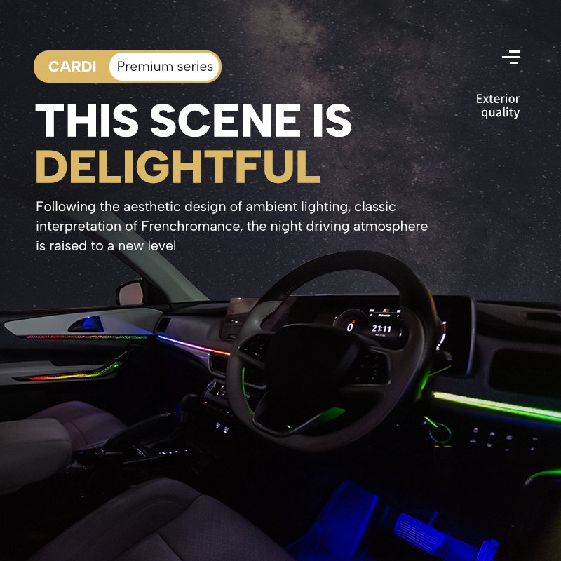 New 12V LED Ambient Light Mahindra XUV700 Plug Play Easy Installation Interior Lighting System Upgrade Car Modification