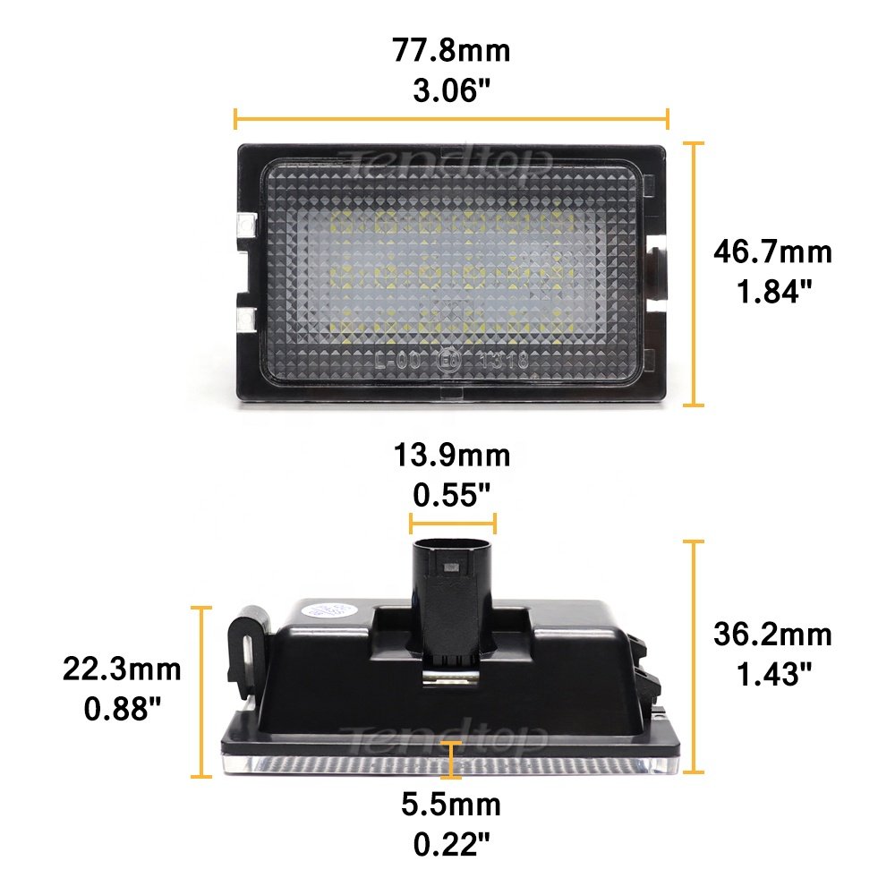 2pcs Car LED License Number Plate Lights For Land Rover Discovery 3 4 LR3 LR4 Freelander 2 LR2 Range Rover Sport Rear Plate Lamp