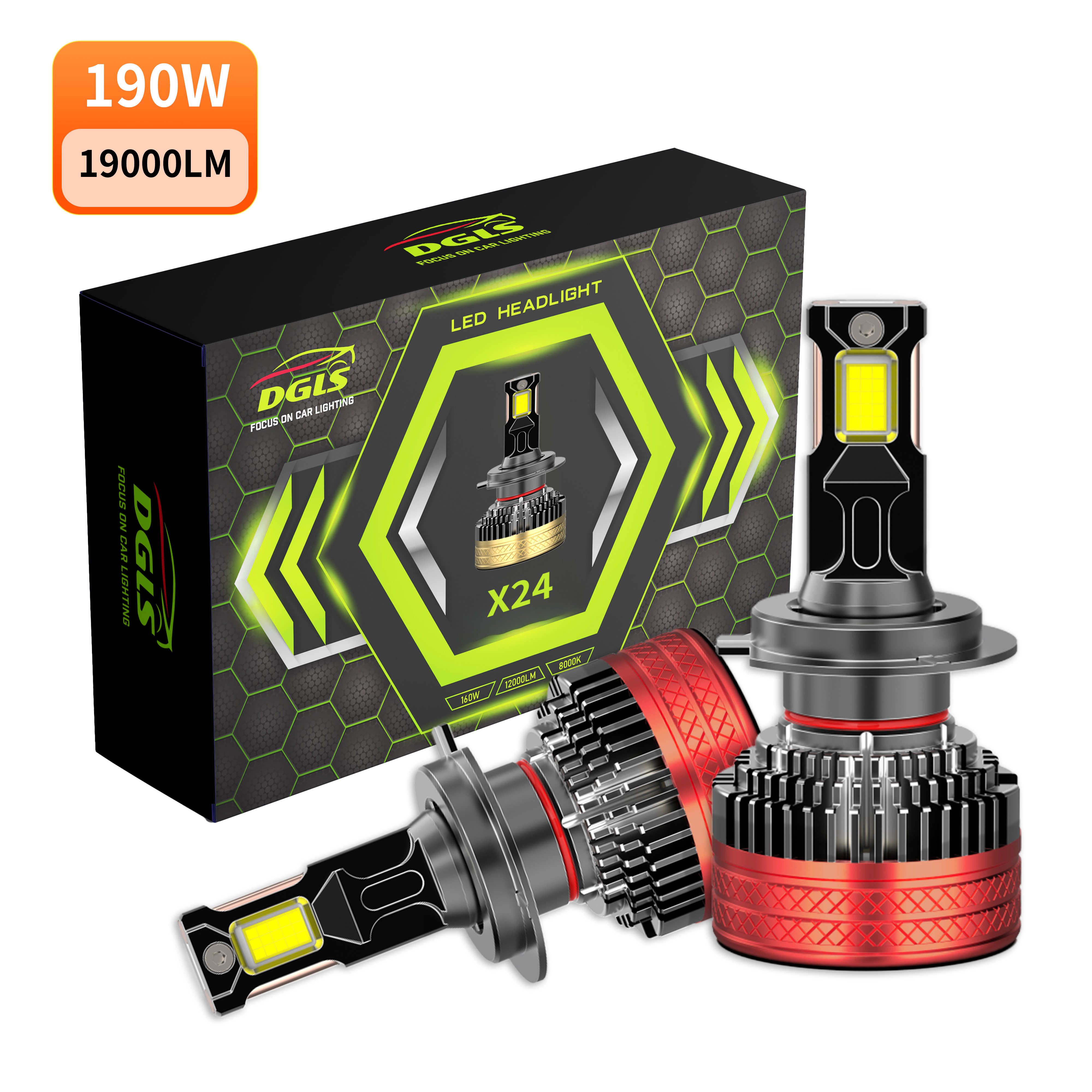 X24 Hight Power 180w Car LED Lights H4 H1 H7 H11 LED Headlight for Others Car Light Accessories