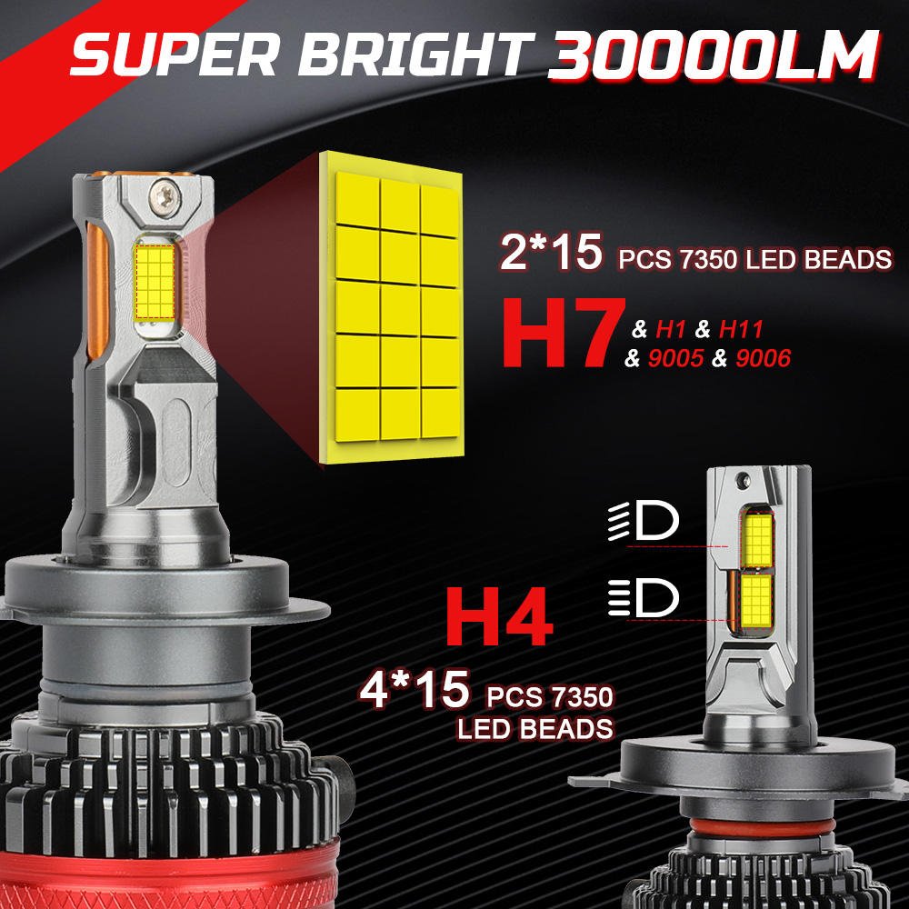 X24 Hight Power 180w Car LED Lights H4 H1 H7 H11 LED Headlight for Others Car Light Accessories
