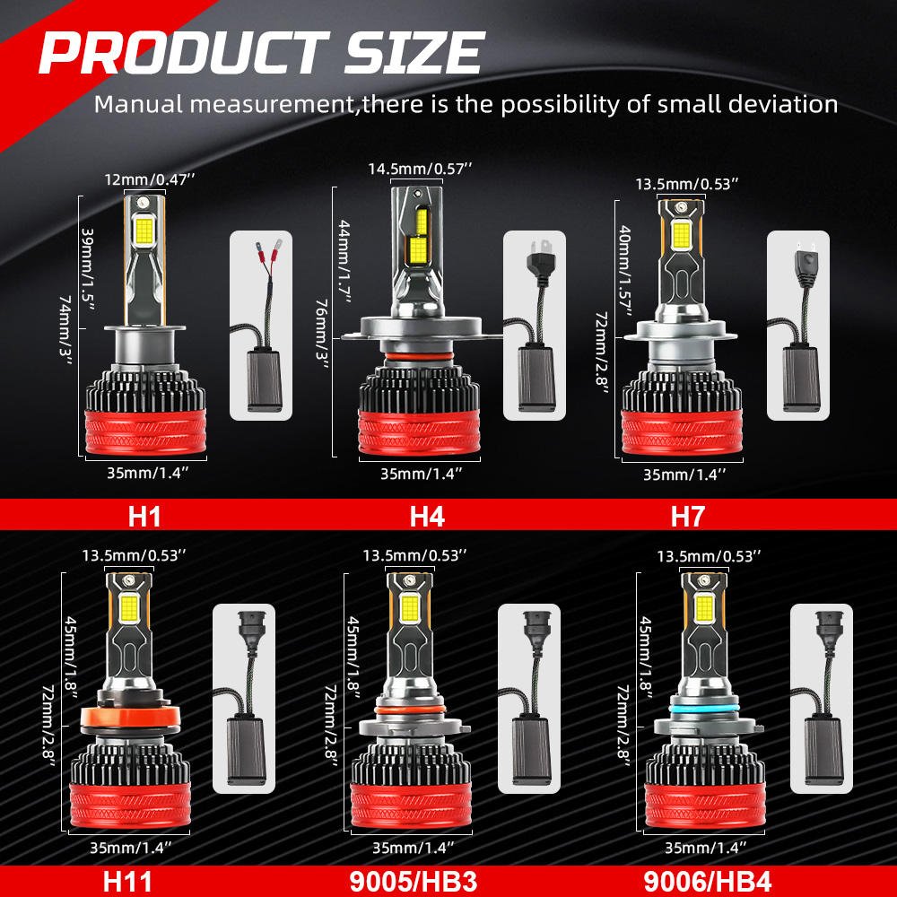 X24 Hight Power 180w Car LED Lights H4 H1 H7 H11 LED Headlight for Others Car Light Accessories