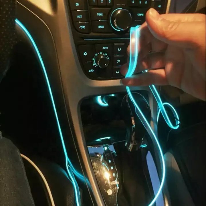 car accessories App Control RGB Car Interior Atmosphere Ambient fiber optic lamp LED Strip Decorative cold Light Neon EL Wire