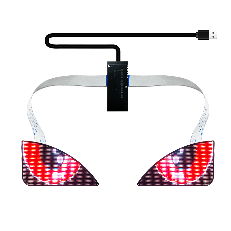 wholesale car devil's eye display app control winking eye display led car glow screen app control devil eyes light