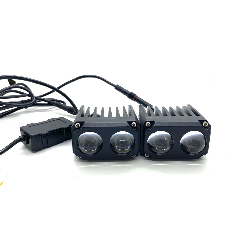 Motorcycle Led Work Light 60W Yellow White dual Color Fog Lamp Spotlight