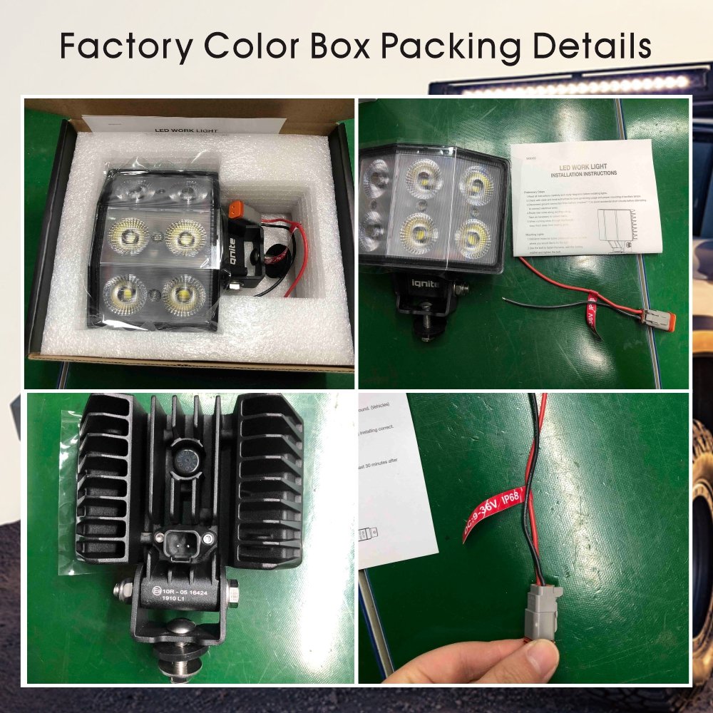 60w truck heavy machine tractor work lights 5inch square led work light flood beam other car light accessories