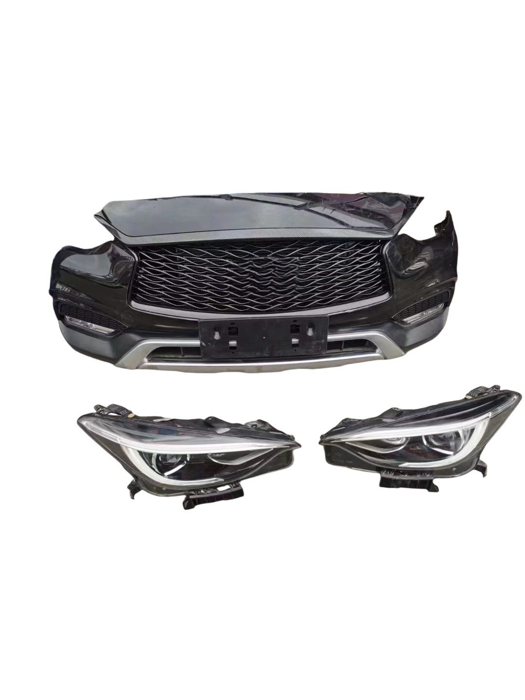Suitable for INFINITI QX80QX70 QX60 Q70 plastic front bumper assembly front mouth assembly original car replacement front bumper