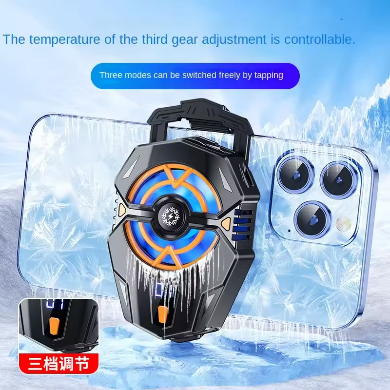 2024 High quality J20 digital display three speed quiet semiconductor mobile phone radiator back clamp mobile phone cooler