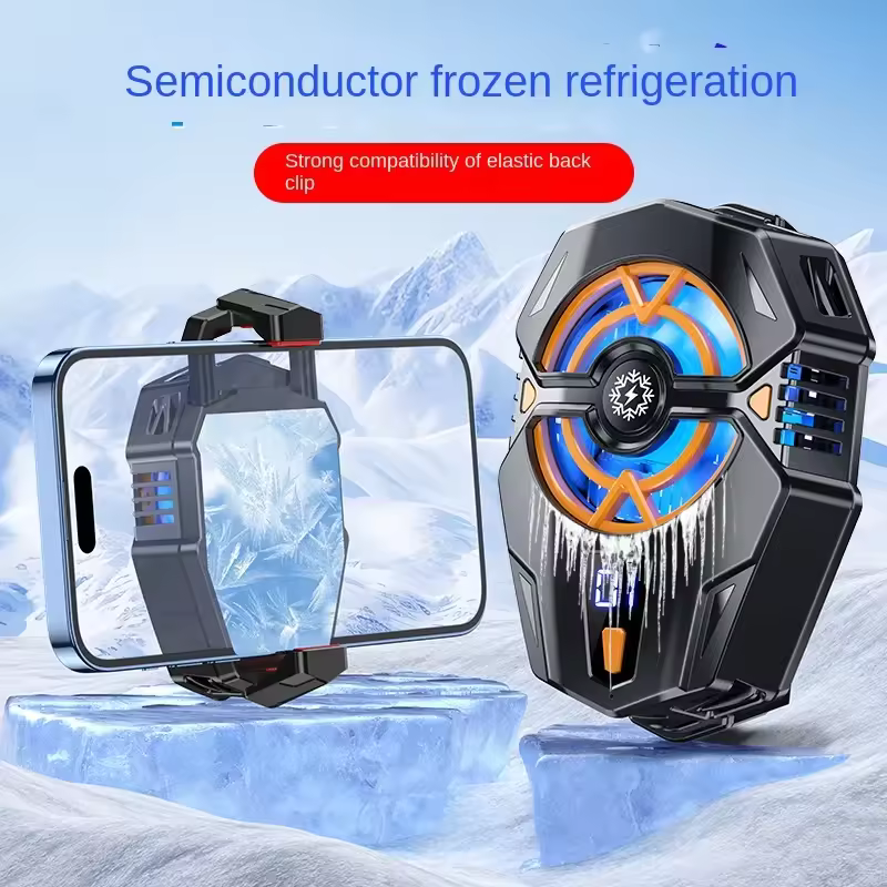2024 High quality J20 digital display three speed quiet semiconductor mobile phone radiator back clamp mobile phone cooler