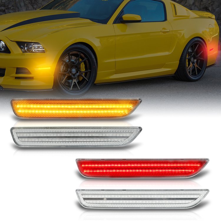 Front & Rear Bumper Lamp LED Side Marker Light for Ford Mustang 2010-2014 Car Accessories