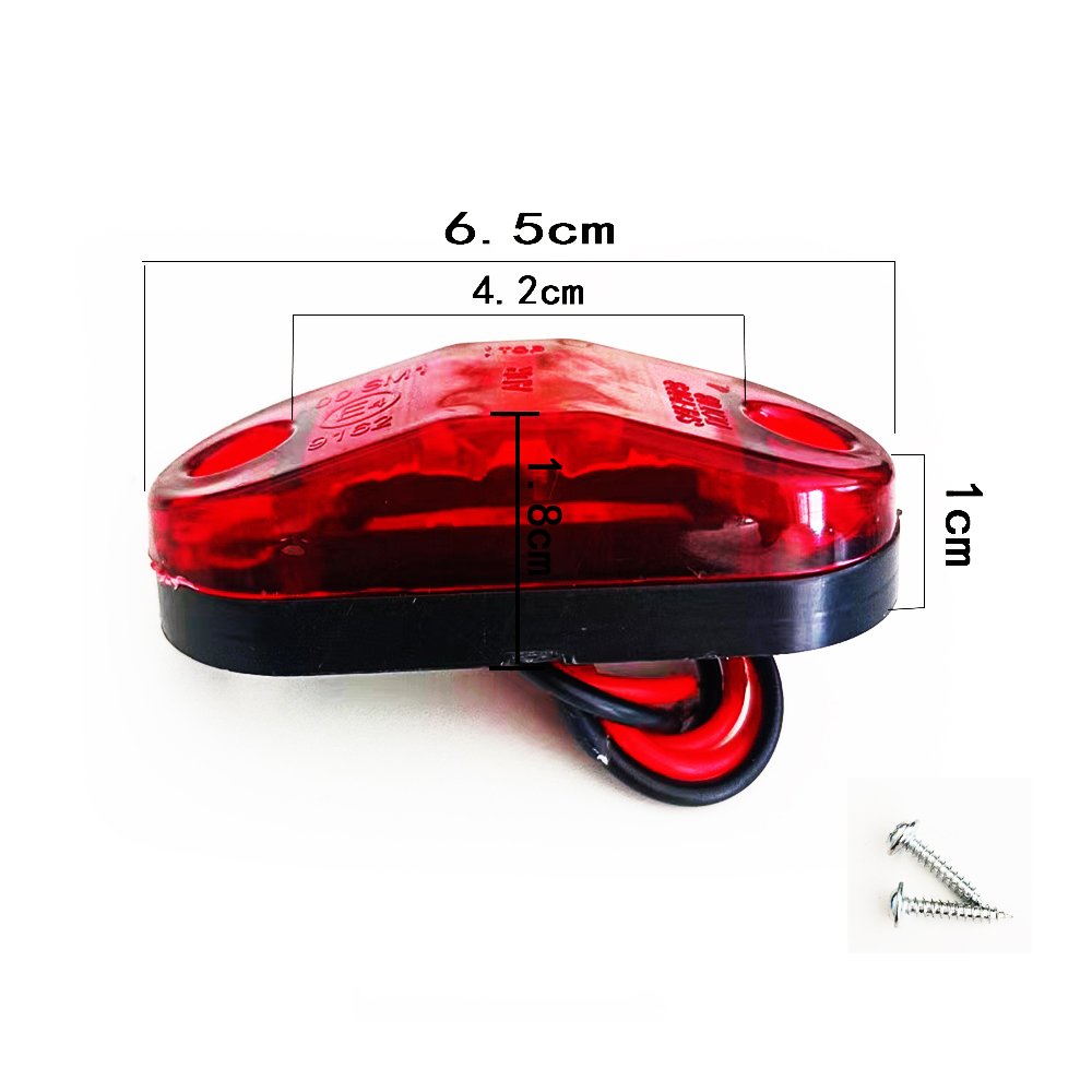 New Condition LED Working Light Truck Side Lamp Polo 24V Stop Amber Red White Blue Green Colors 6V Alloy Jewelry