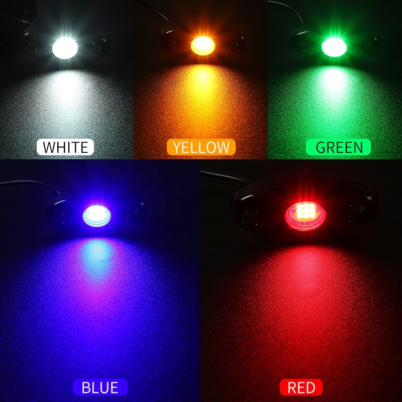 LED Rock Lights Underglow White LED Rock Lights for Car Trucks ATV UTV SUV Jeep Boat Underbody Glow Trail Rig Lights