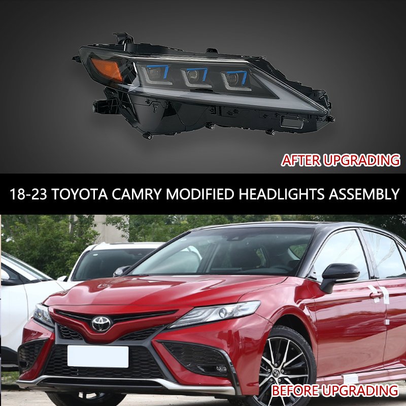 Car Auto Headlamp Parts for 18-22 Toyota Camry headlights upgraded 23 Lexus three-eye matrix headlight assembly