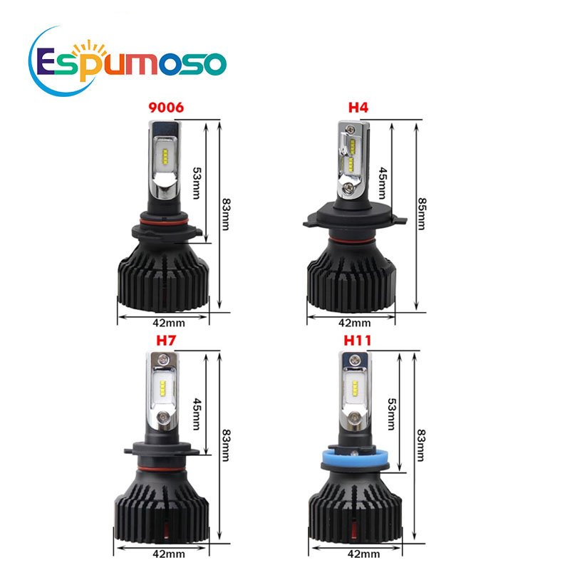 Others Car Light Accessories T8 Led Headlight 3570 Chips High Low Led Intelligent Headlights Headlamps Car Gadgets