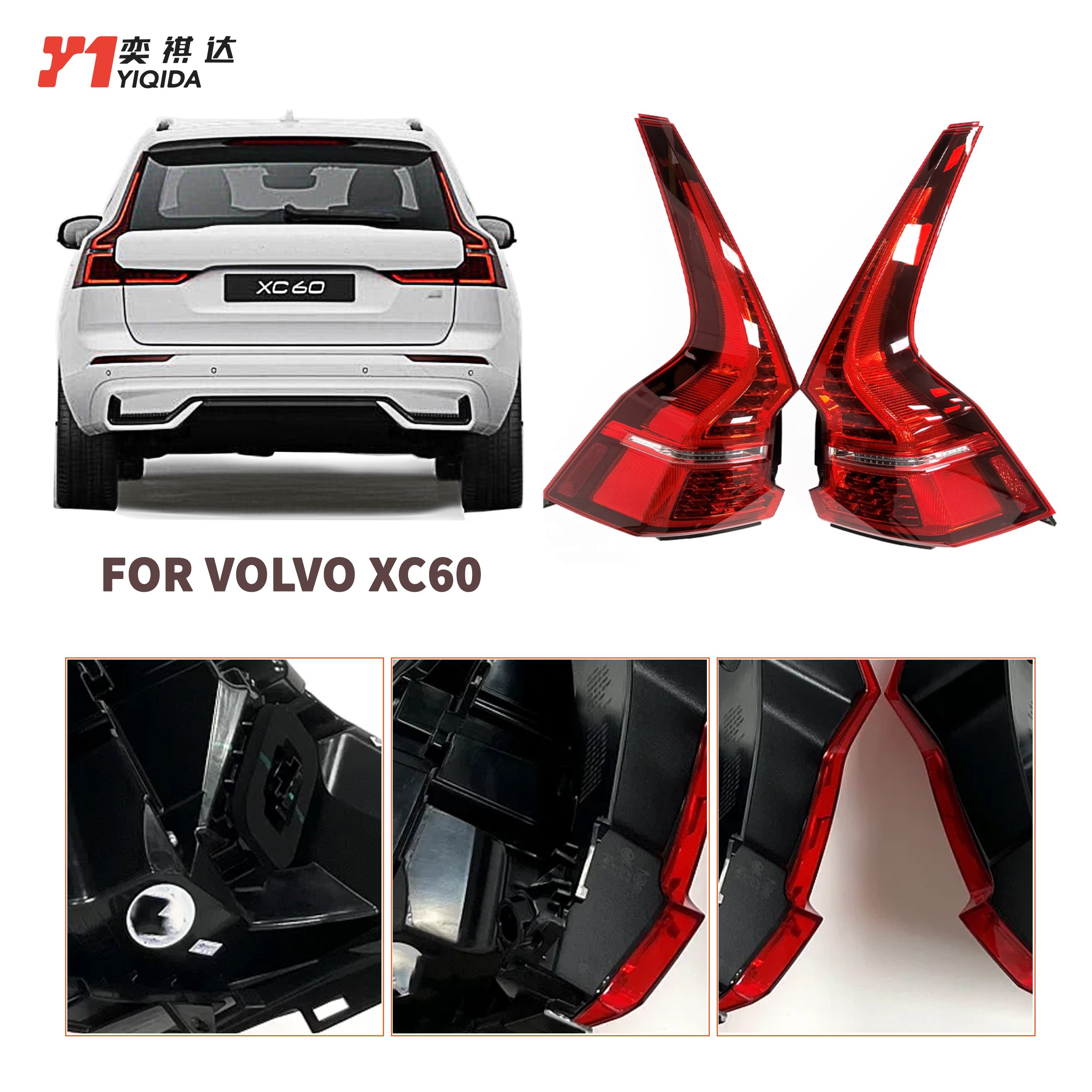 YIQIDA OEM Car Full Led Taillights Taillamp Tail Light Lamp Auto Lighting Systems Car Parts For Volvo XC60 XC90 V60 S60 S80 V90