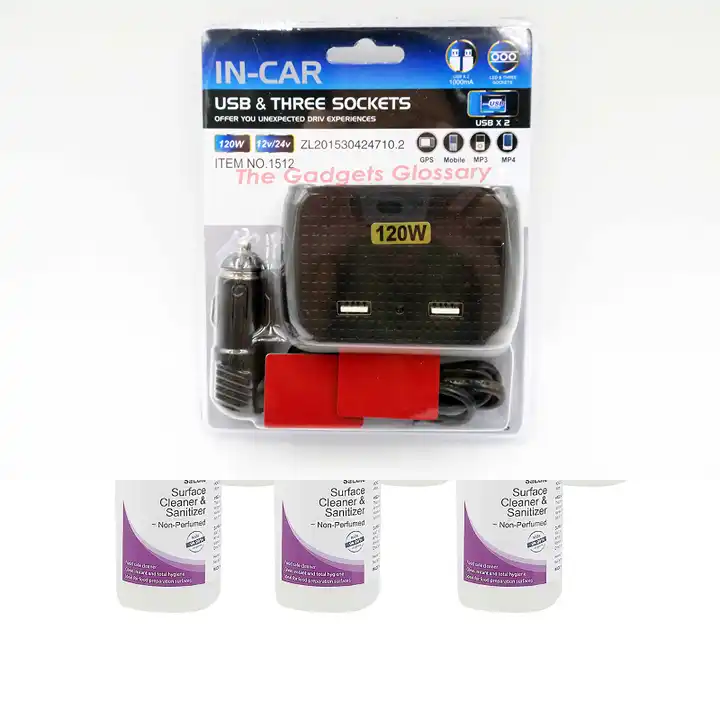 Wholesale Bulk Package Quality Top Car USB Socket Bluetooth Connect 3 Socket 1512 Car Socket Cigarette Lighter EV Charger Cheap