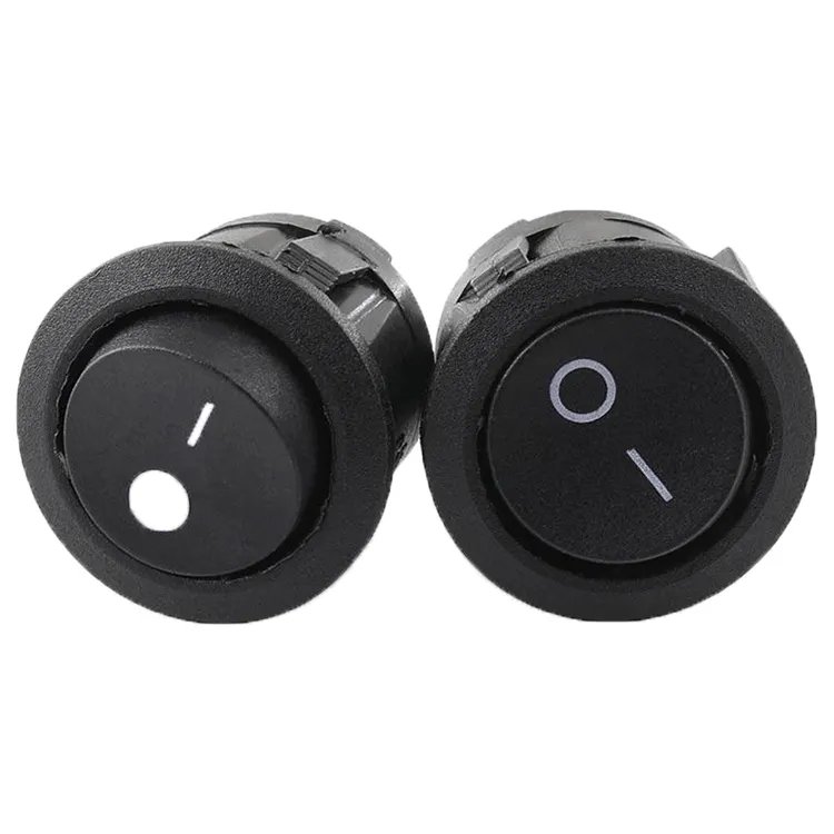 KCD1-105 Hole 20mm 2pin ON-OFF Round Red Rocker SWitch 10A/125V 6A/250V
