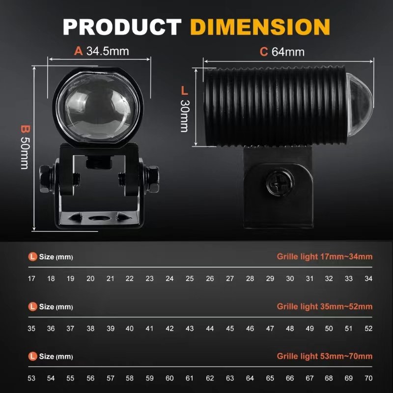 Super power Car Accessories 12V/24V Front Hood Grille light Amber white projector Led Daytime Running Grille Light For car