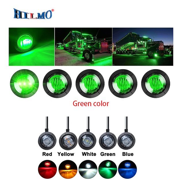Hot sale 3/4 Inch Round LED Side Marker Lights Clearance Other Car light Accessories For Boat Trailer RV Pickup DOT/CE approved