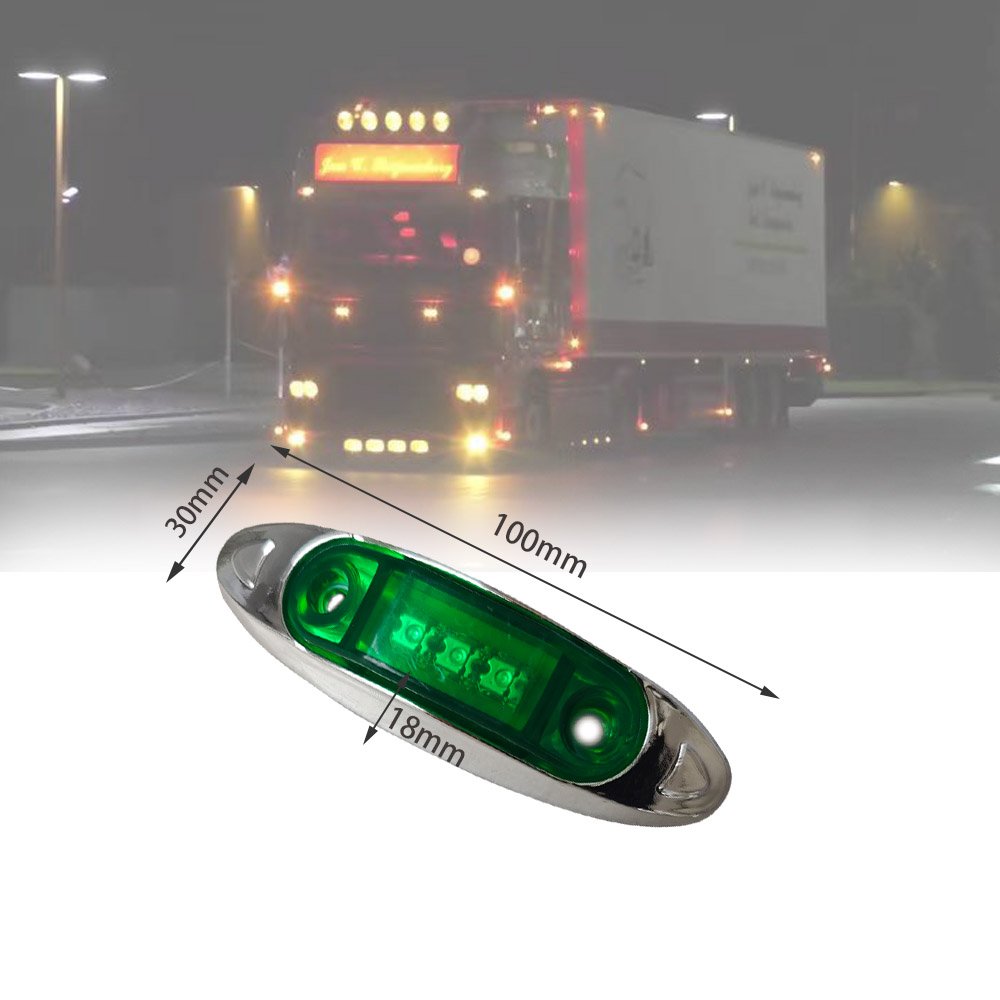 24V Automotive LED Side Tail Light Trucks 12V Voltage White Yellow Red Green Blue Driving Light Other Car Light Accessories
