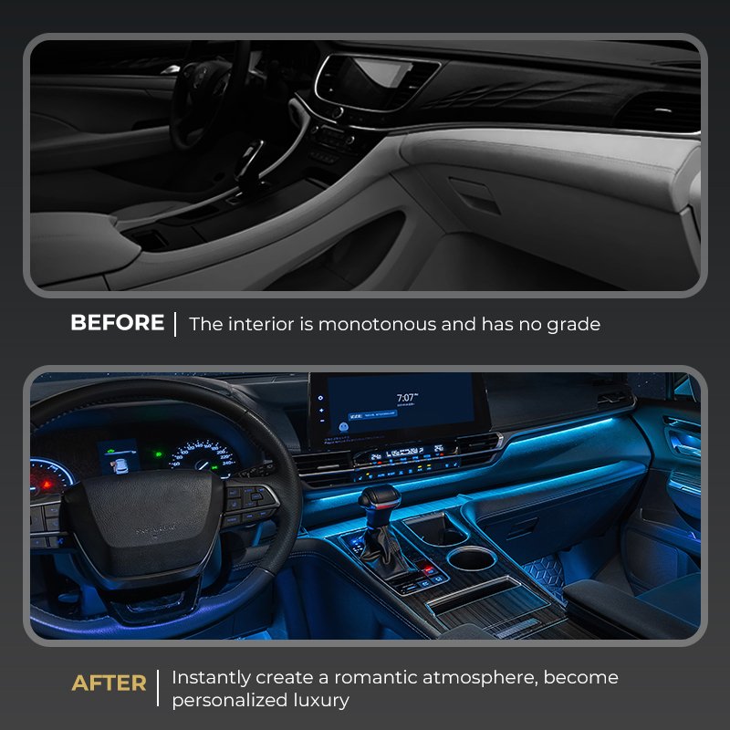 12V K3 RGB Universal Ambient 18 1 Interior Lighting Decoration Upgrade Car Auto Parts Vehicle Accessories New Condition Front