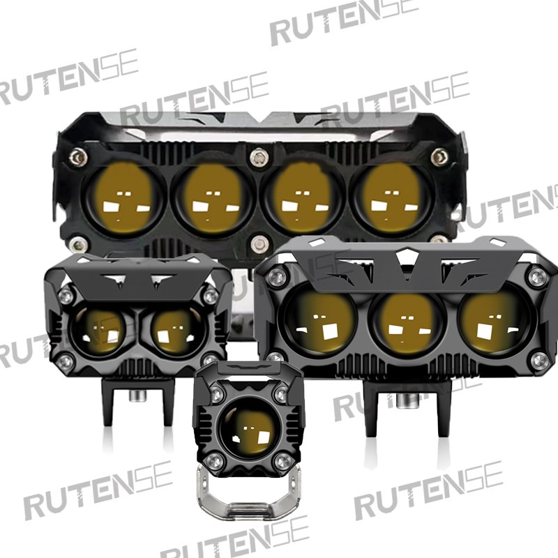 RUTENSE Owl Design Dual Color Led Motorcycle Fog Light Head Light Headlight Led Auxiliary Spot Led Lights For Motorcycle