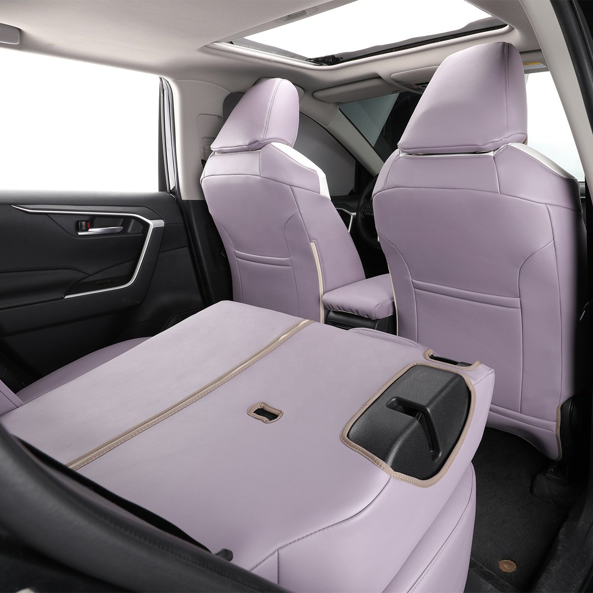 EKR Premium Leather Car Seat Covers Full Covered Fit Set Car Accessories Cushion Cover for Toyota Camry/CHR/Rav4