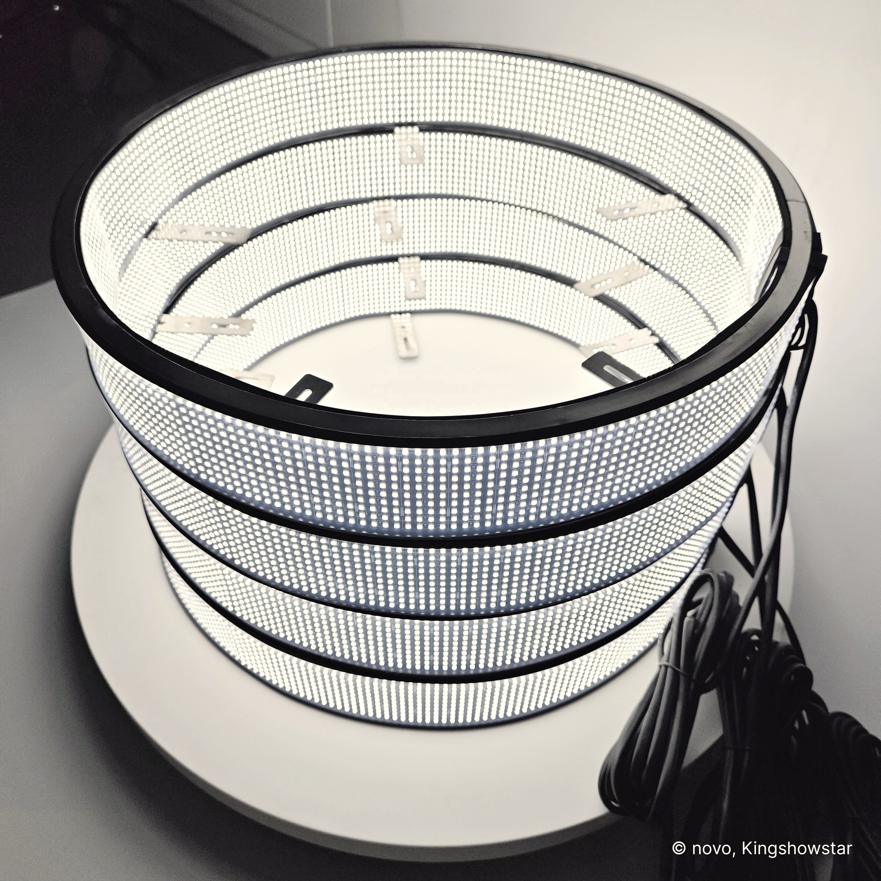 KingShowstar 4pc 17" 20 Row White Wheel Lighting Kit 10 Row LED Ring Light for Truck inside & Others Car Light Accessories