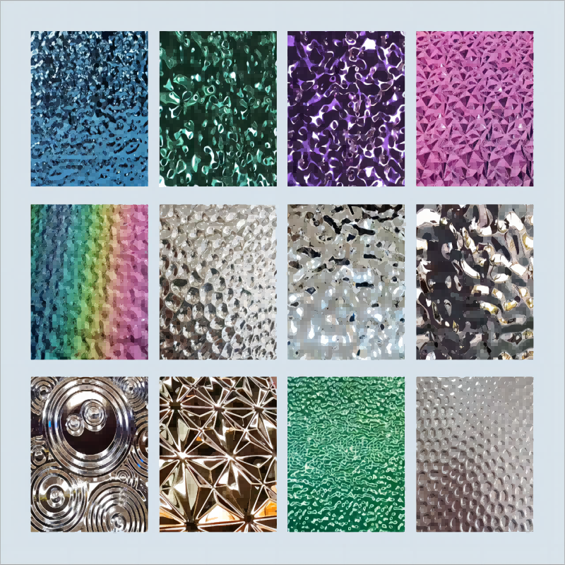 5mm 8mm Interior Water Ripple Decoration Board Bamboo Charcoal Fiber / Carbon Crystal Wood Veneer Wall Panel
