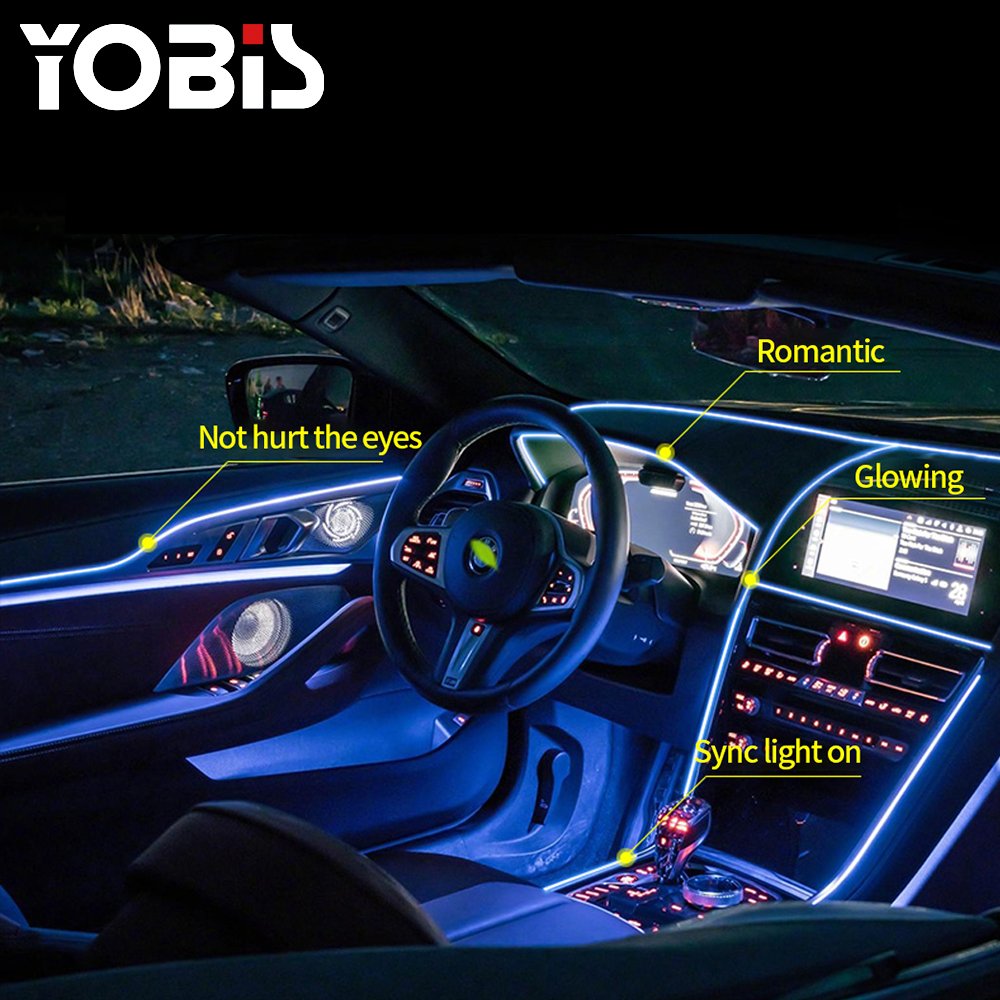 Others Car Light Accessories Auto Car Interior Ambient Led Lights Strip in Cars Kit Rgb Silicone 12V Universal Gift Box Packing