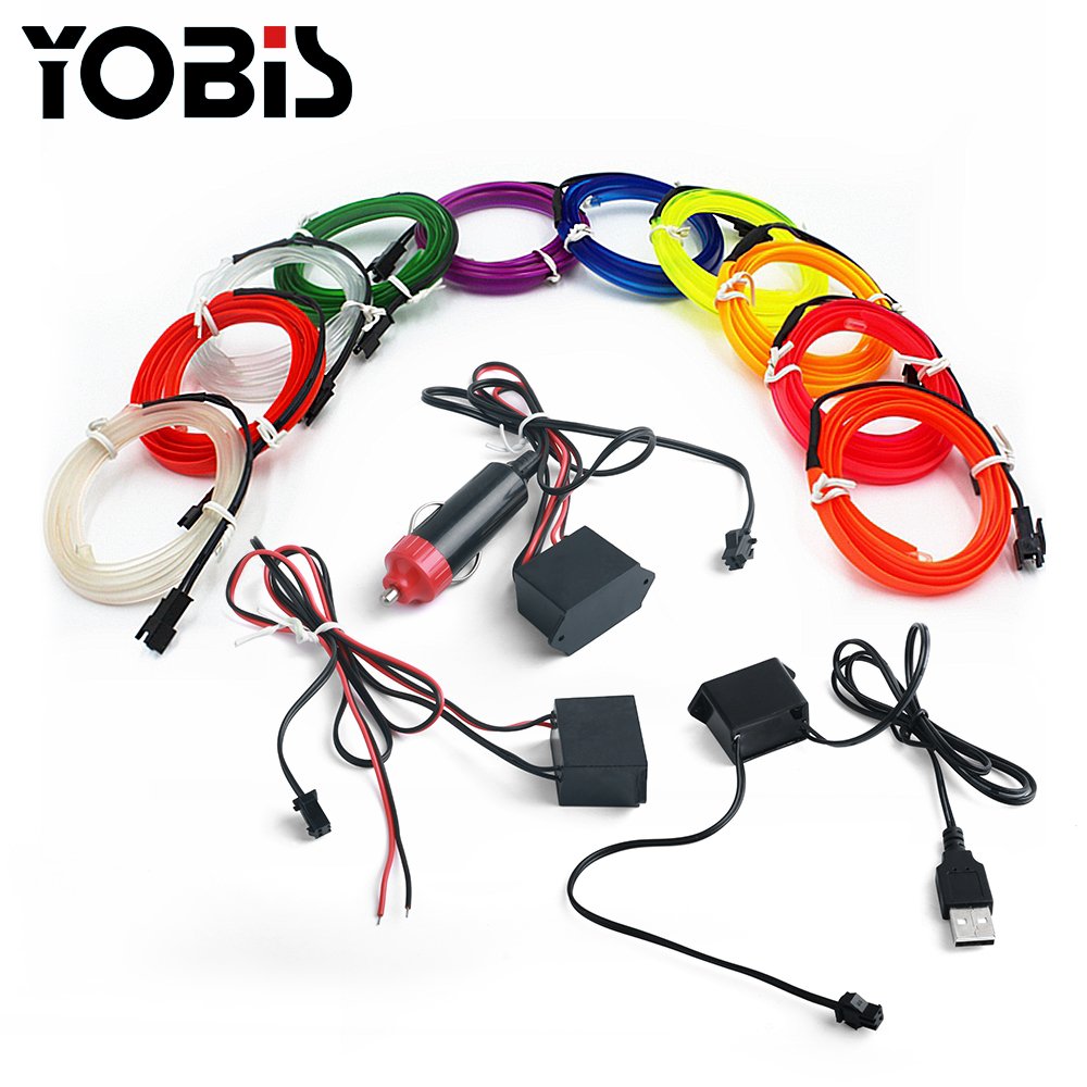 Others Car Light Accessories Auto Car Interior Ambient Led Lights Strip in Cars Kit Rgb Silicone 12V Universal Gift Box Packing