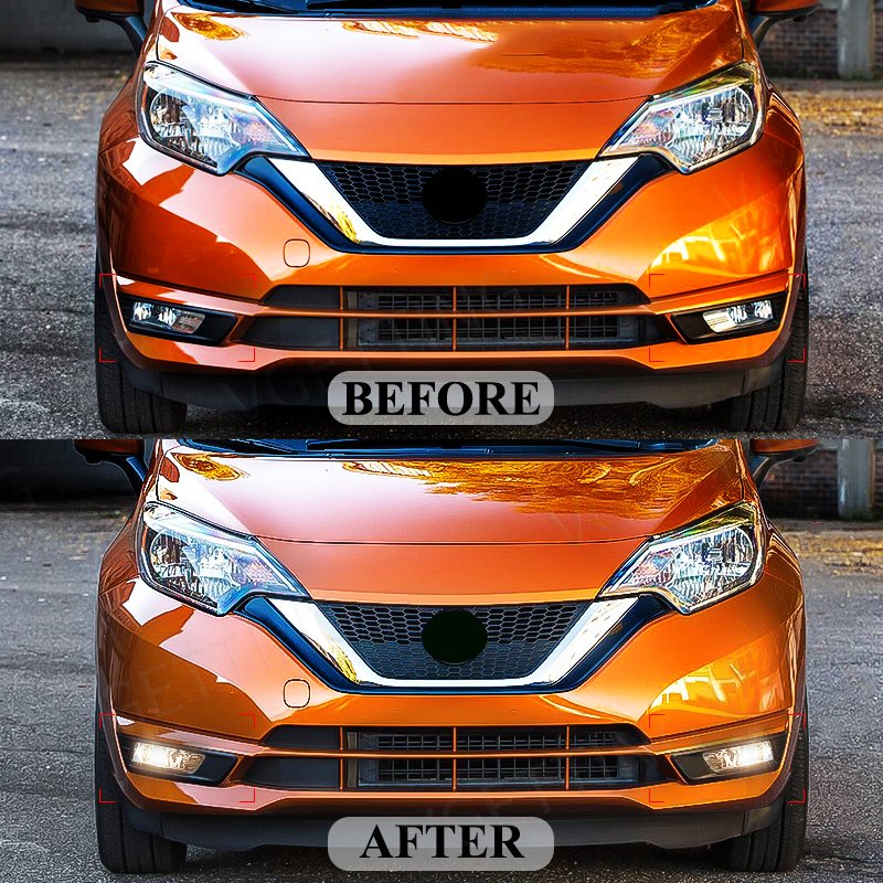 1 Set Car Front Bumper Fog Light Assembly for Nissan Versa Note 2018 2019 2020 2021 2022 Car Headlight Halogen Bulb Accessories