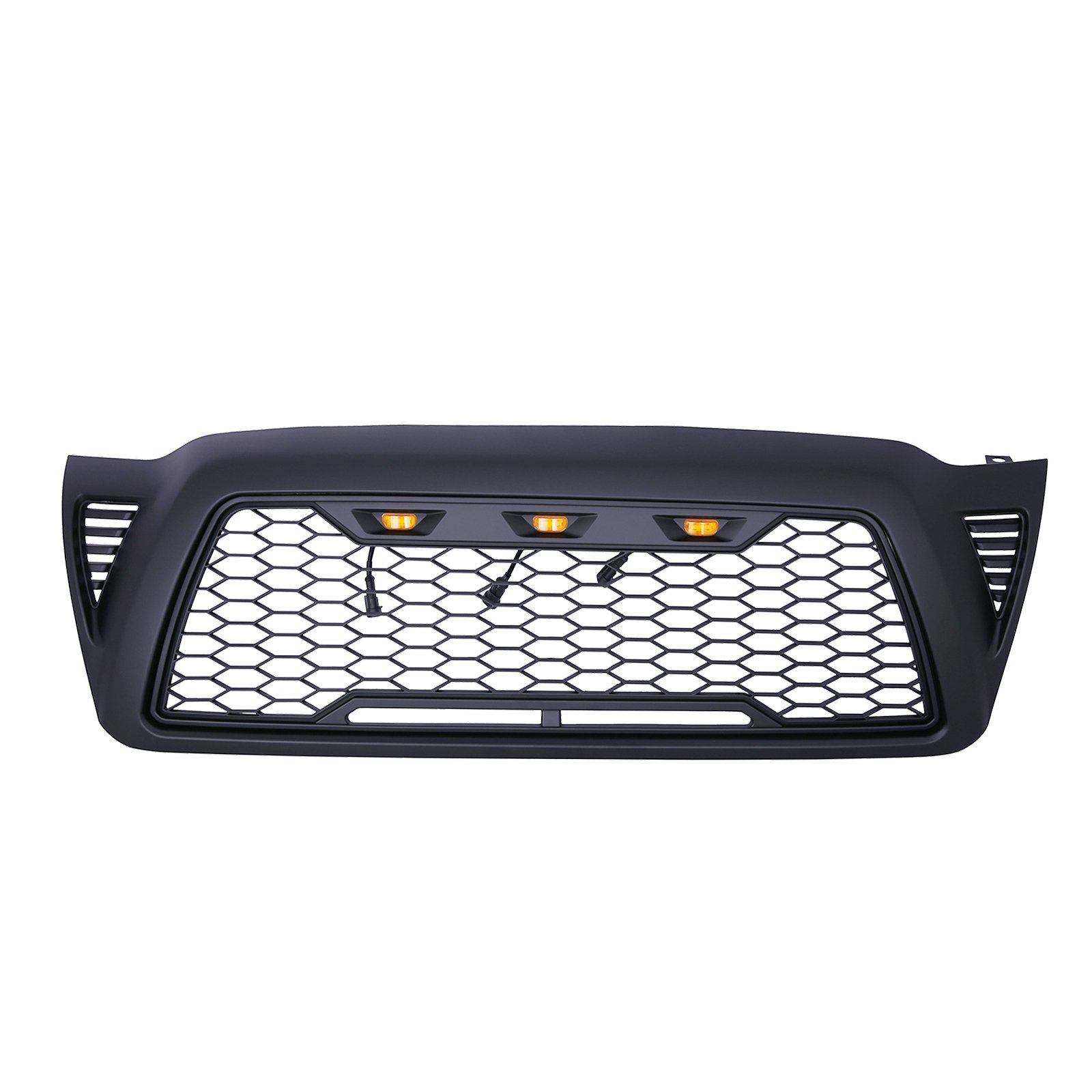 Car Parts LED Lights Black Hood Grille Front Bumper Grille For 2005-2011 Toyota Tacoma
